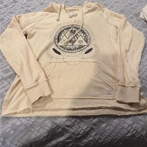 Billlabong Occult Symbol Off White Hoodie sz L